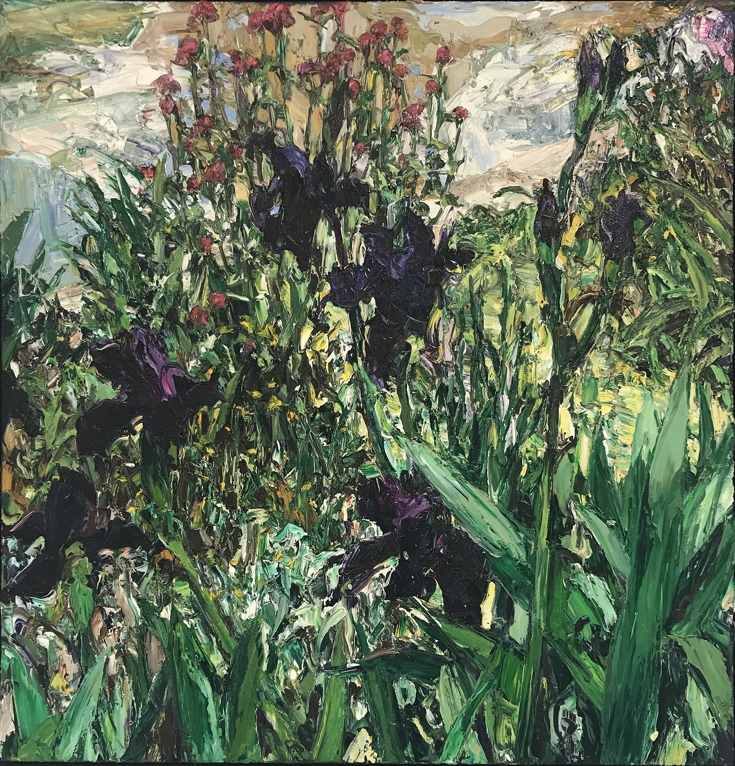 Paris Pond (Irises) I by Nicholas Harding 