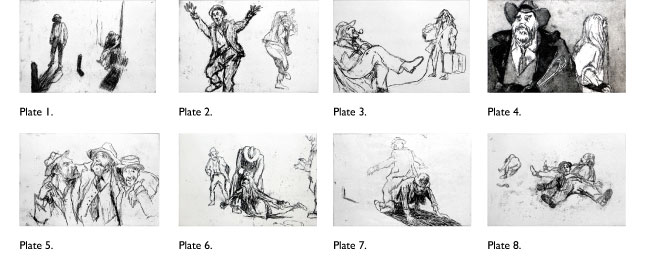 Playing for Godot (a suite of 8 etchings) Harding