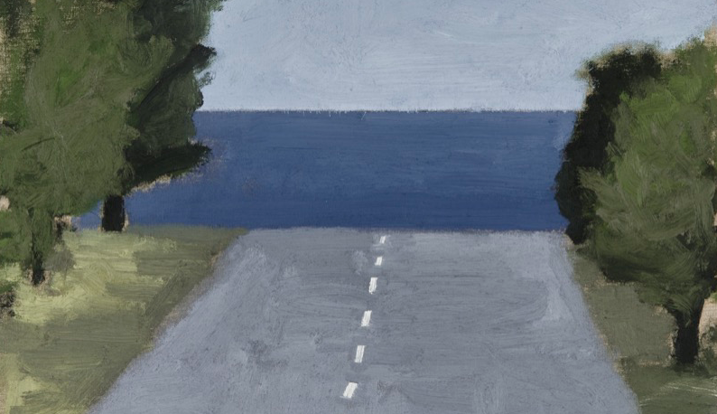 Road painting by Janis Clarke 
