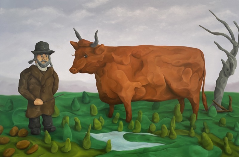 Timothy M. Jones and his Durhan Ox after Thomas Flintoff by Amanda Marburg 