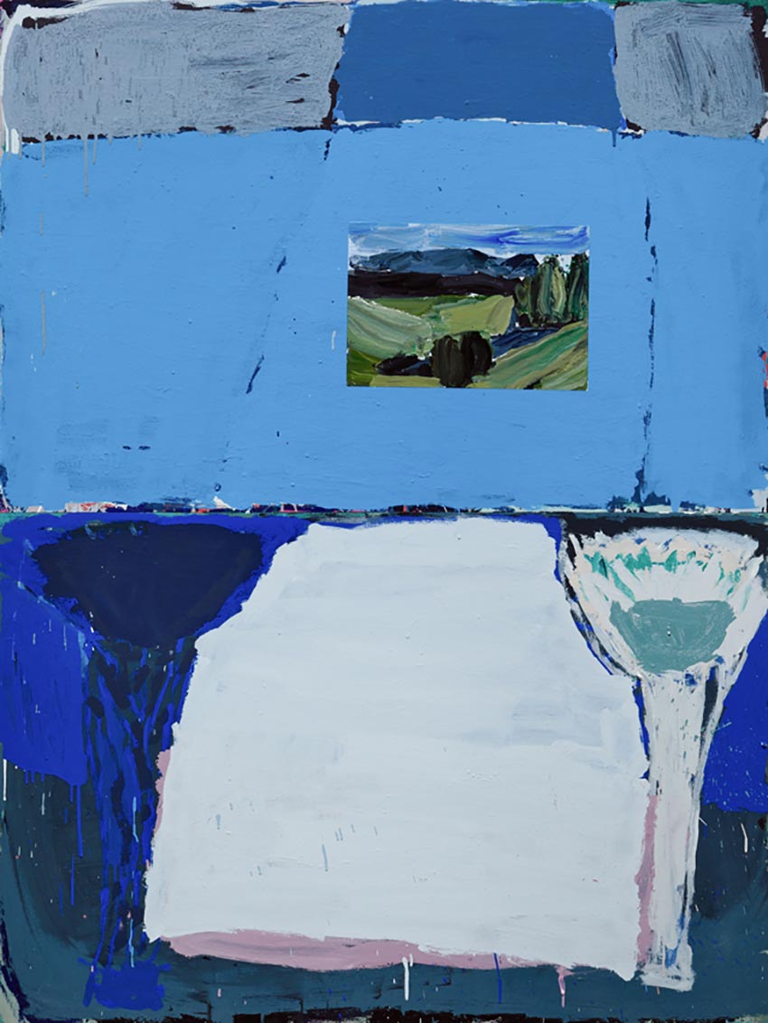 Guy's Landscape of Tweed Valley on Blue with a view between the Pandanus Anderson