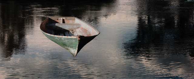 Floating Boat by Deborah Russell 