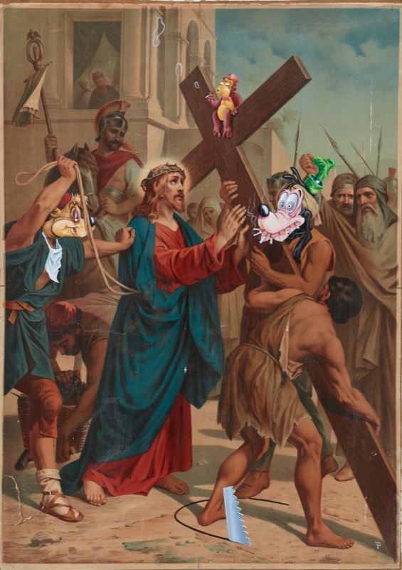 Jesus is Forced to Bear His Cross 