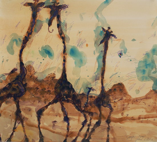 Giraffes at Mt Kenya Olsen