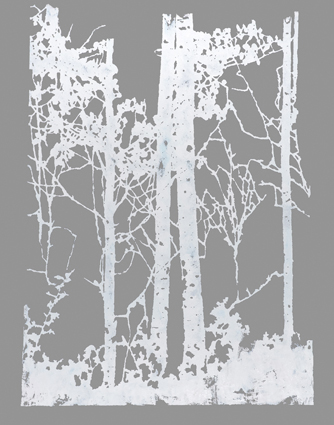 White Tree Stencil Davies